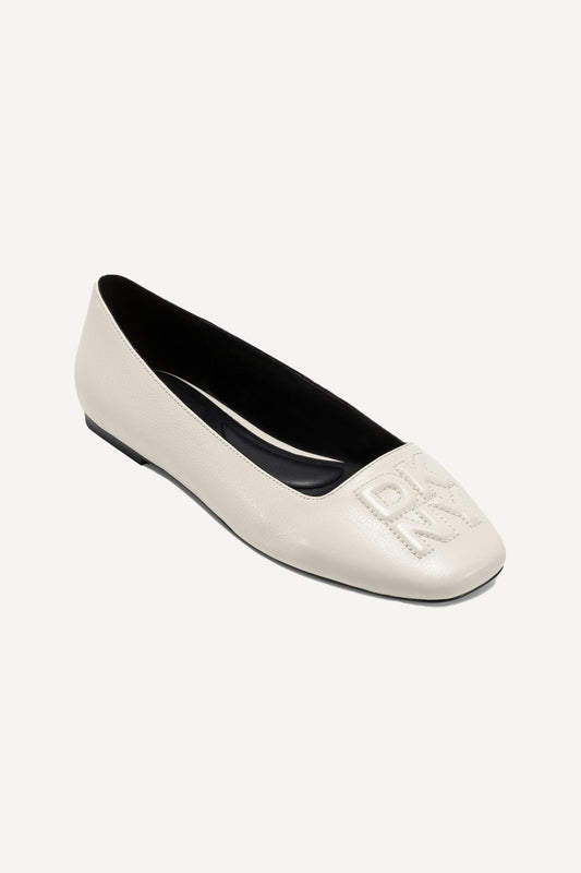 DARIANNE LOGO-EMBOSSED BALLET FLAT
