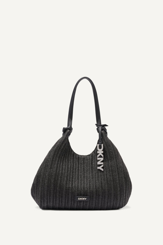 PAULA CROCHET RAFFIA MEDIUM COMMUTER TOTE