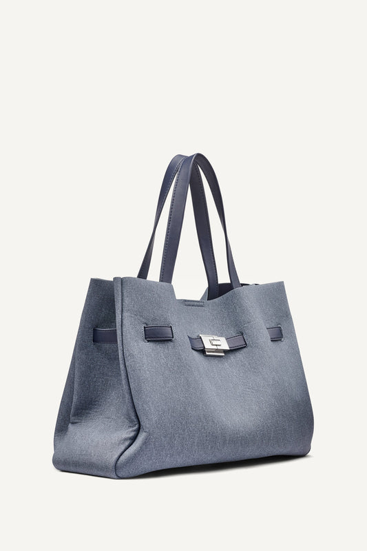 BRYAR DENIM LARGE SATCHEL
