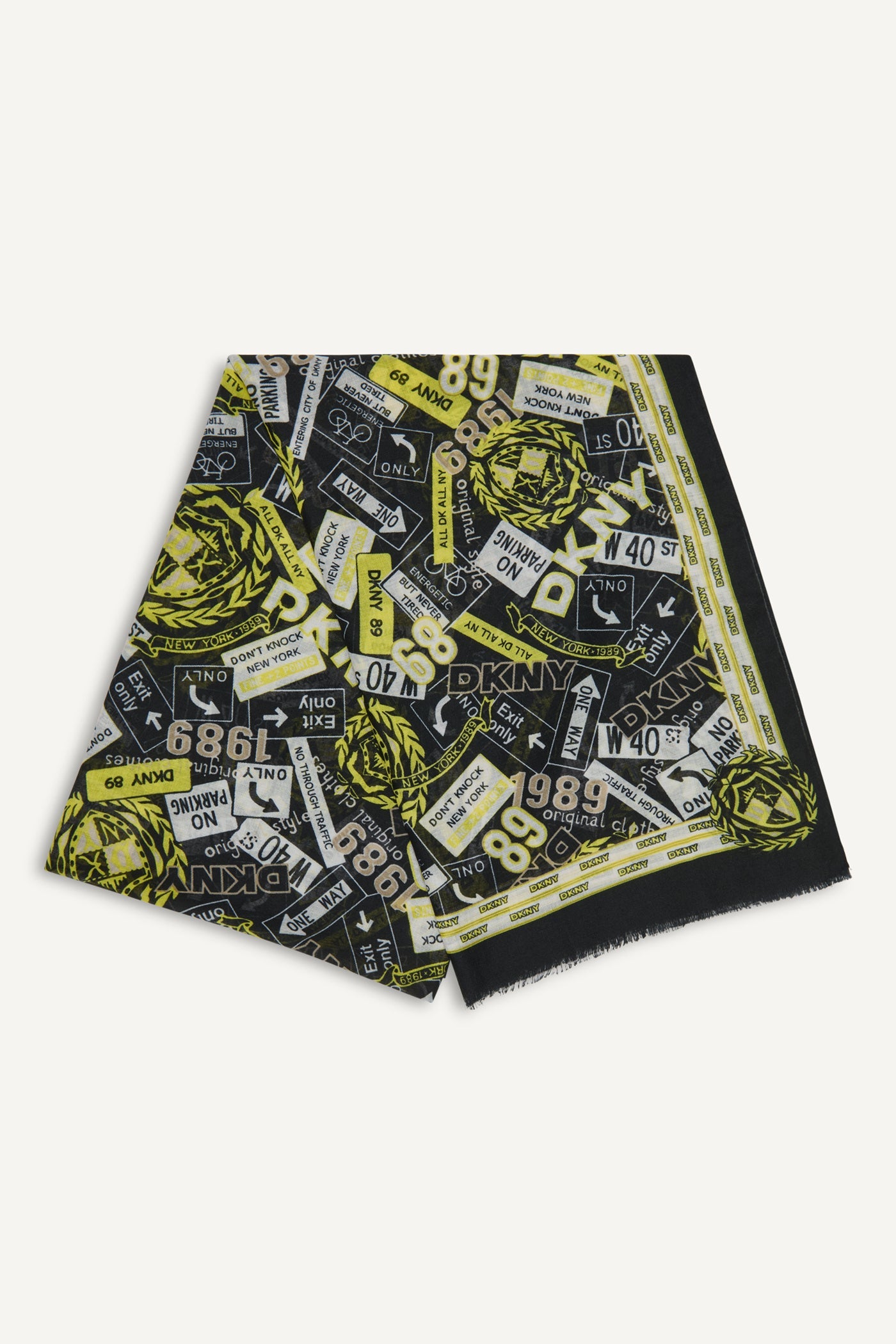 1989 CITY SIGNS PRINT SCARF
