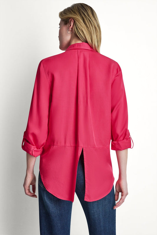 GARMENT DYE SPLIT BACK SHIRT