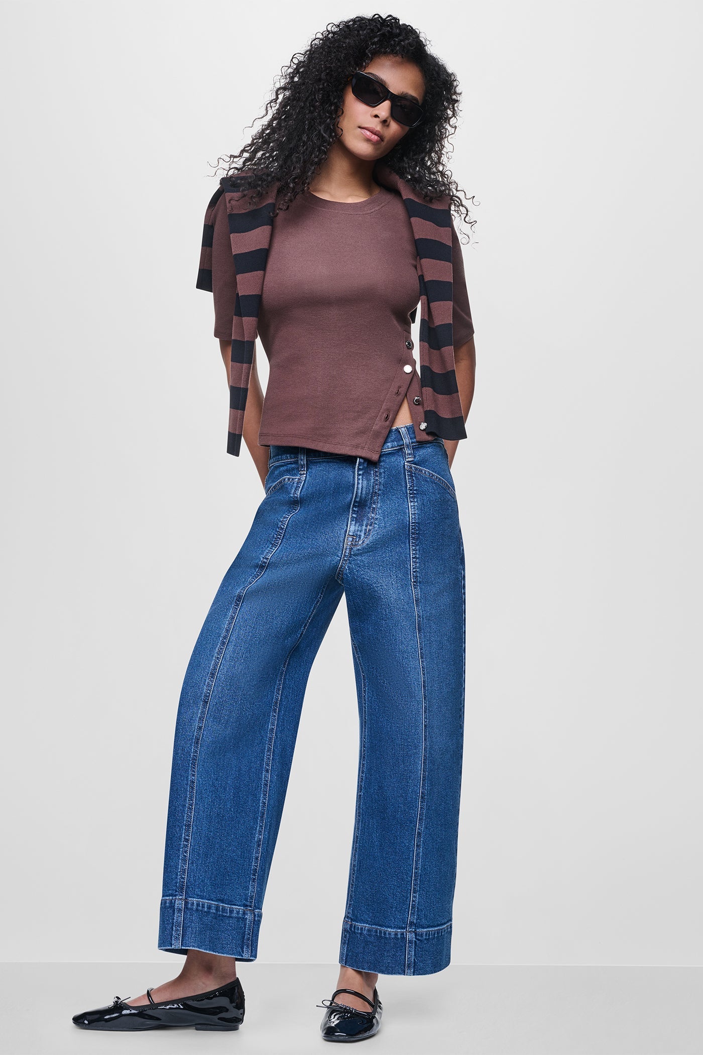 SHORT SLEEVE ASYMMETRIC TOP