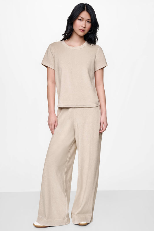 TOWELLING TERRY CREW NECK TEE