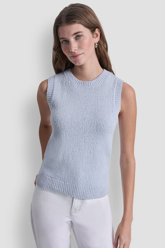 CREW NECK SLEEVELESS SWEATER