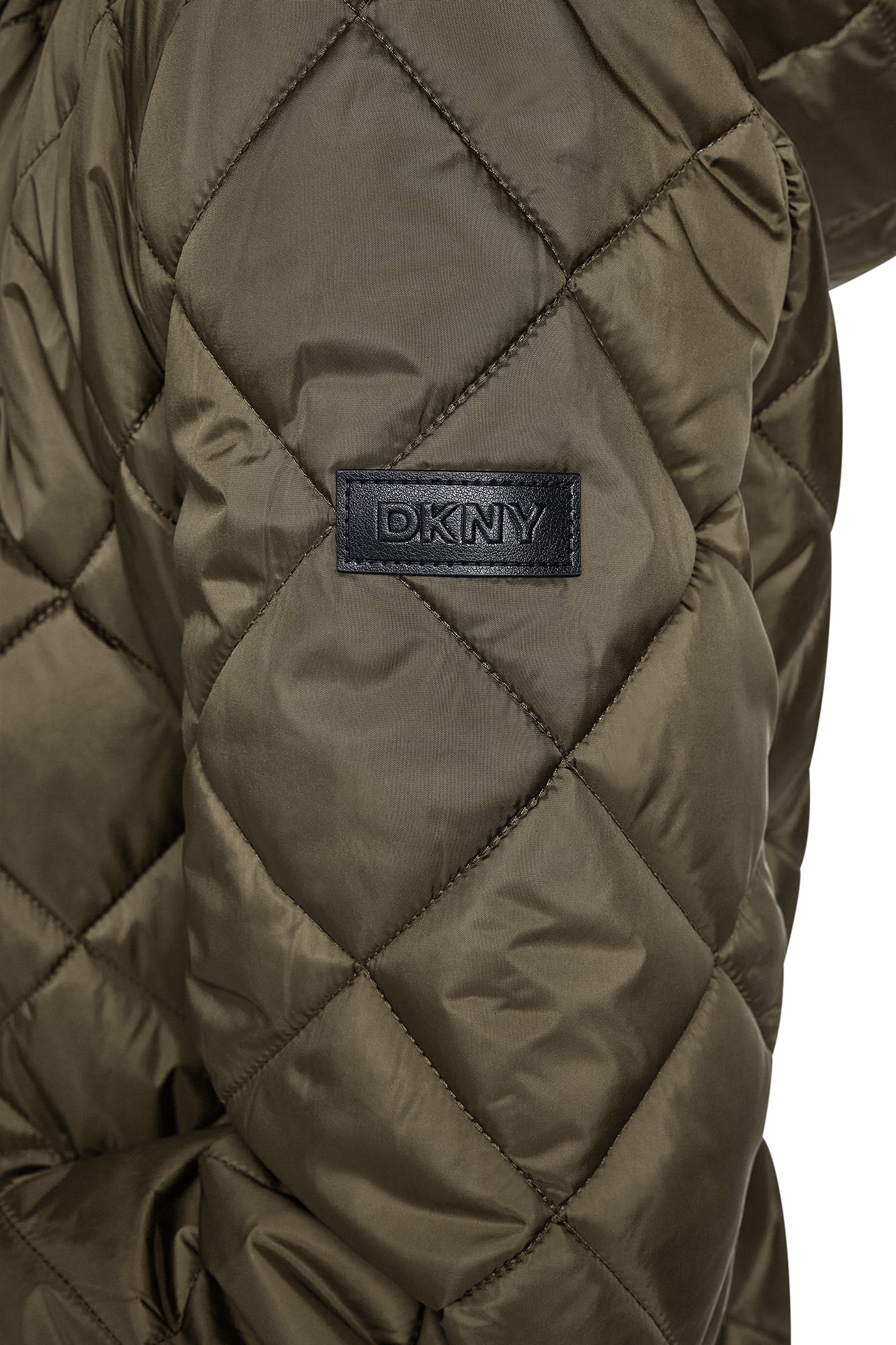 CORDUROY COLLAR HOODED QUILTED COAT