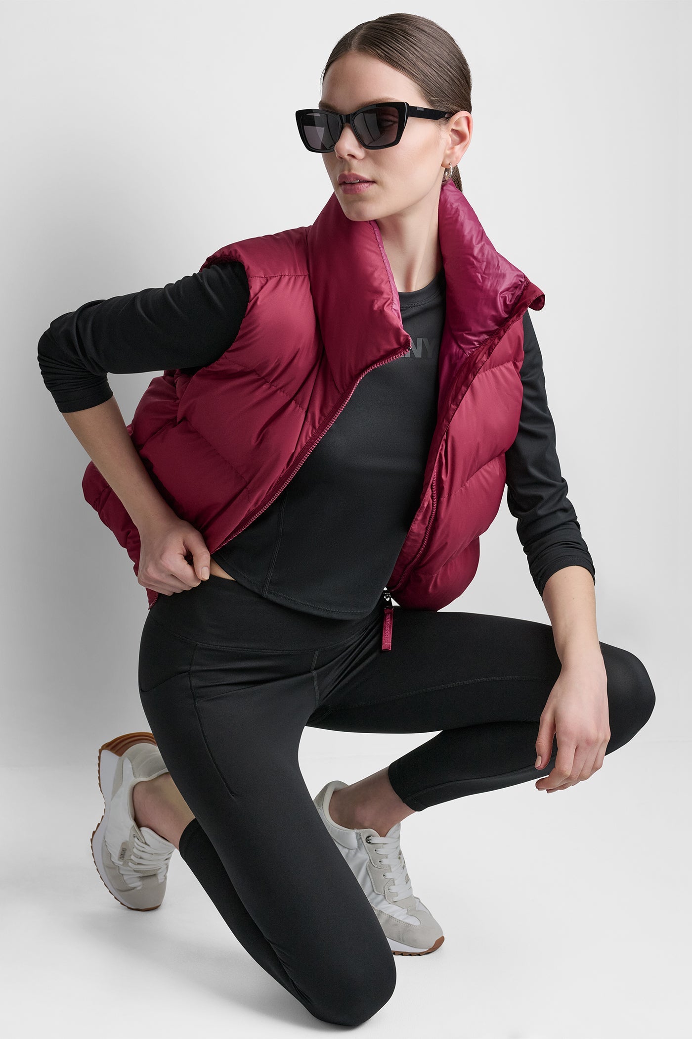 PUFFER MOCK NECK VEST