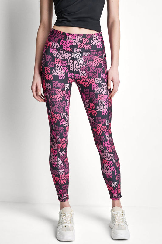 HIGH-RISE LOGO-JACQUARD 7/8-LENGTH ELEVATE LEGGING