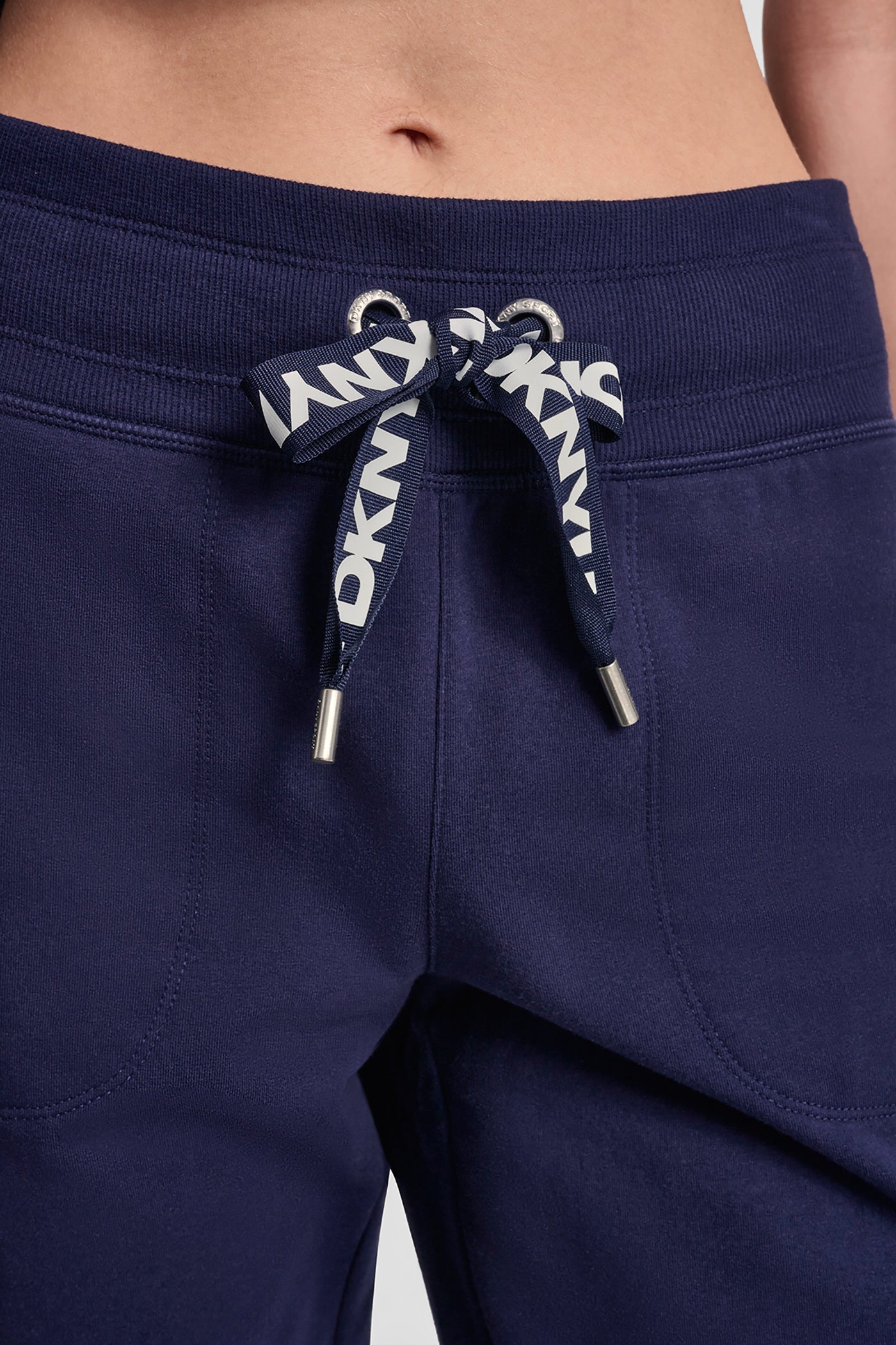 COTTON-FLEECE HIGH-RISE SKINNY CUFFED ANKLE JOGGER