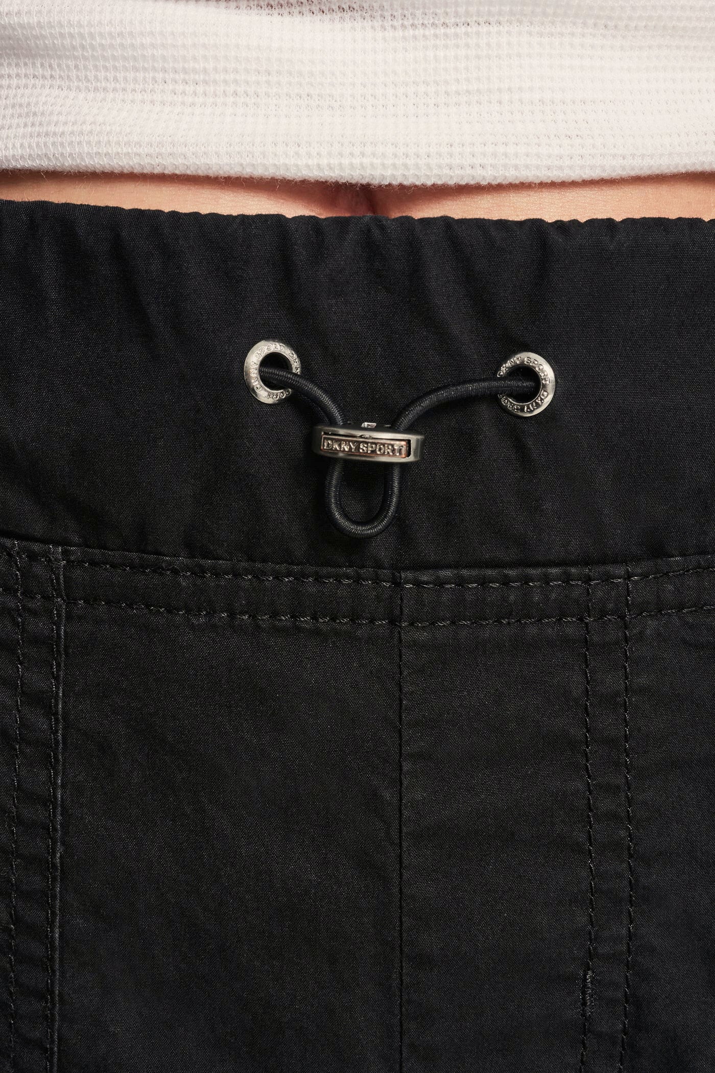 COTTON-POPLIN HIGH-RISE SLIM UTILITY JOGGER