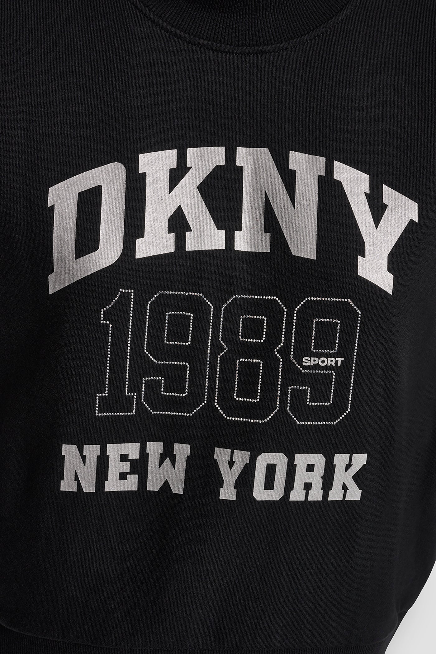 COTTON-BLEND TERRY SHORT SLEEVE LOGO HIGH-LOW TEE
