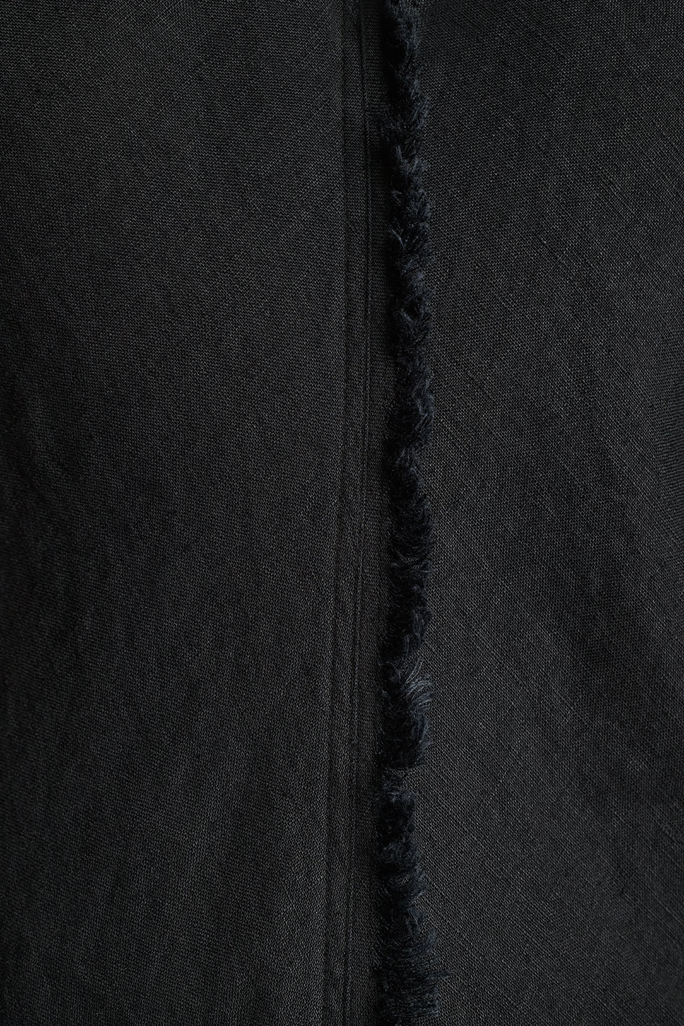 FRAYED LINEN MAXI DRESS