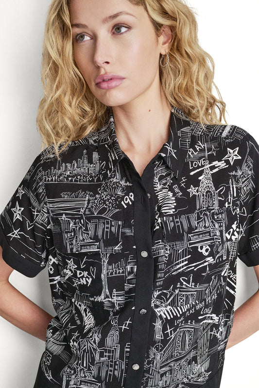 PRINTED CAMP SHIRT