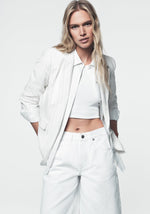 SINCHED SLEEVE ONE BUTTON BLAZER