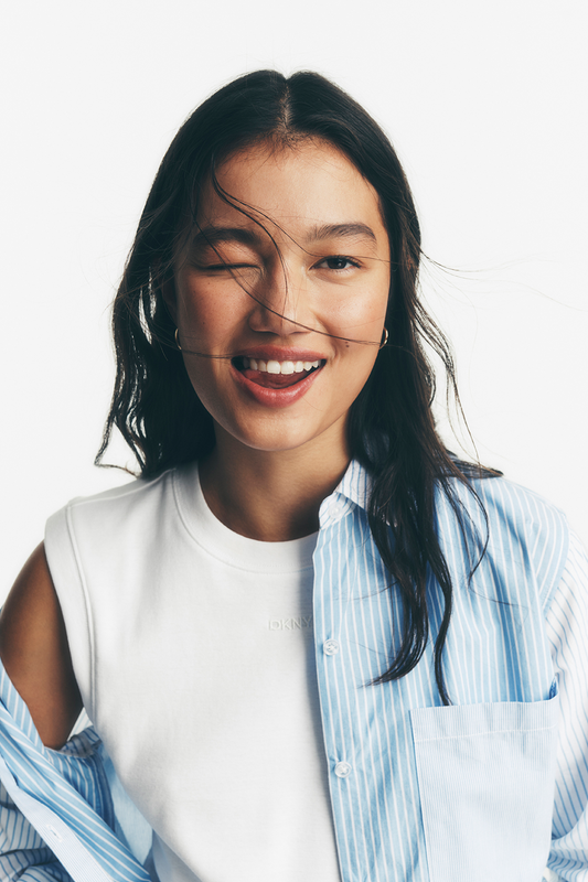 POPLIN CLASSIC FIT SHIRT WITH MIXED STRIPES