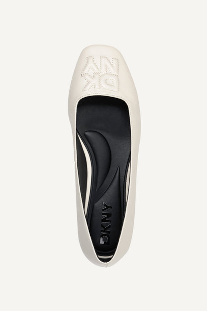 DARIANNE LOGO-EMBOSSED BALLET FLAT