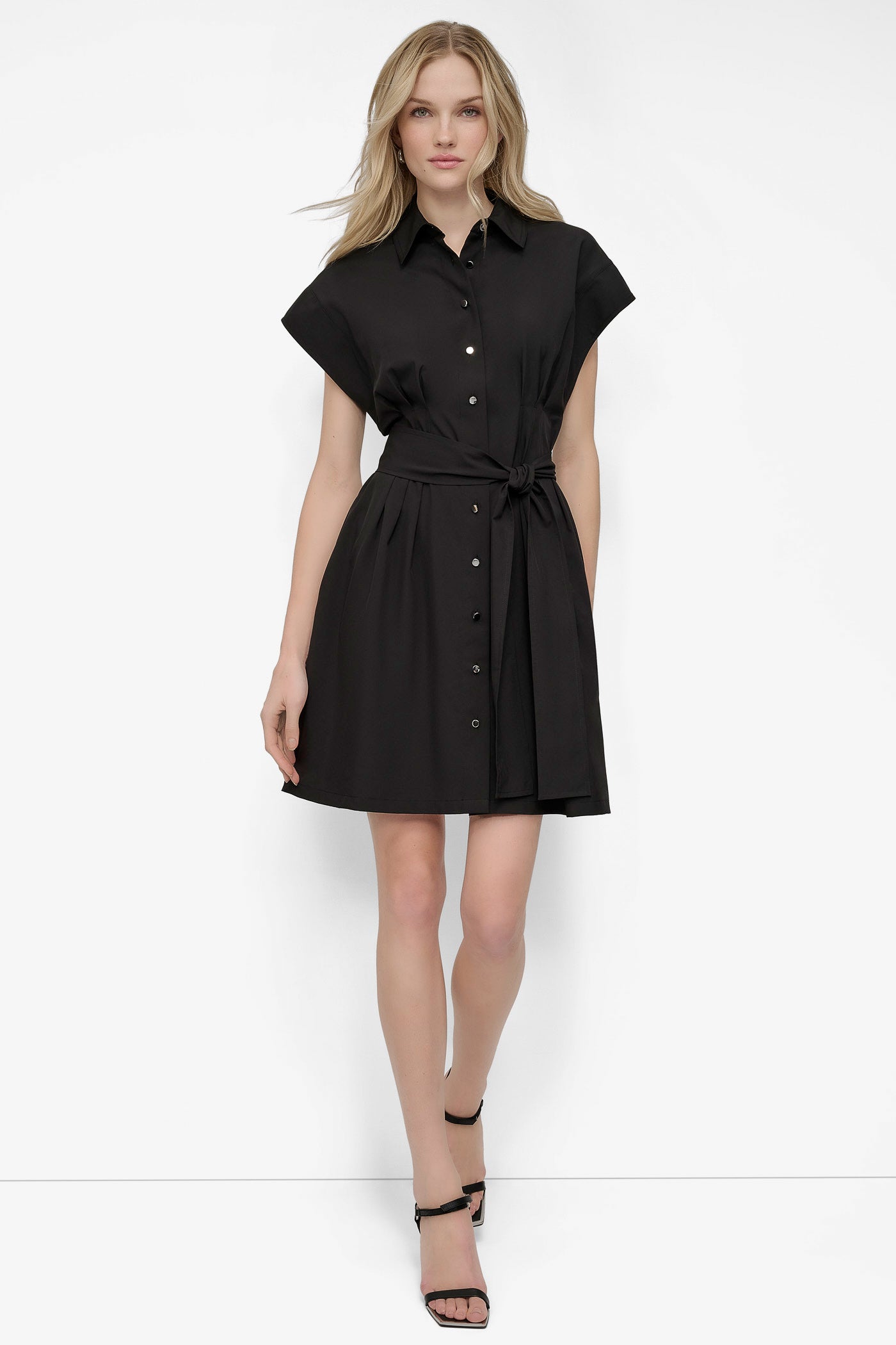TIE WAIST COMMUTER DRESS