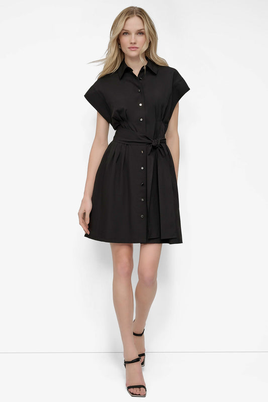 TIE WAIST COMMUTER DRESS