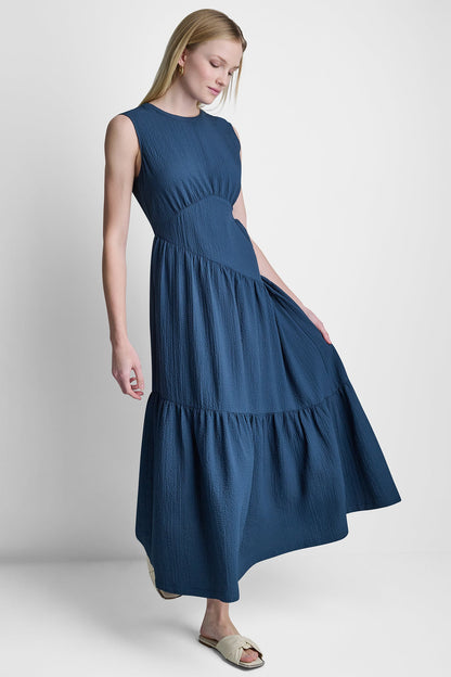 SLEEVELESS MAXI A-LINE DRESS