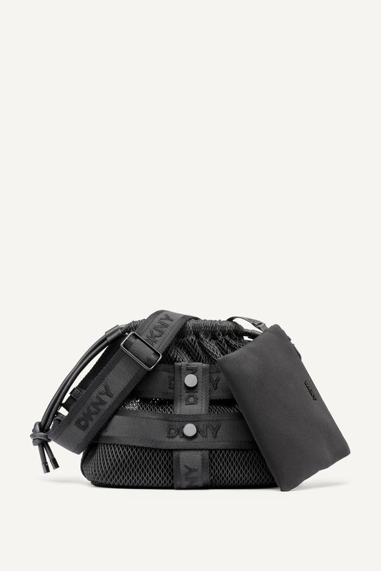 CHAYA MESH LOGO CROSSBODY BAG