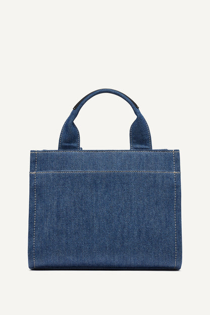 HADLEE SMALL DENIM LOGO TOTE