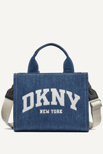 HADLEE SMALL DENIM LOGO TOTE