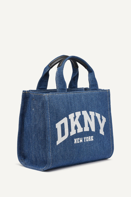 HADLEE SMALL DENIM LOGO TOTE