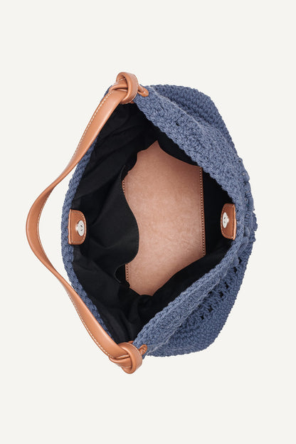 PAULA CROCHET LOGO HOBO BAG