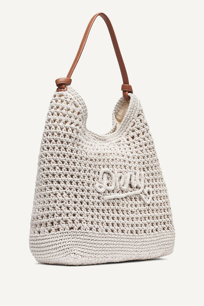 PAULA CROCHET LOGO HOBO BAG