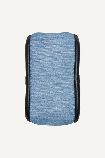 CAPRI DENIM LOGO HOBO CROSSBODY BAG