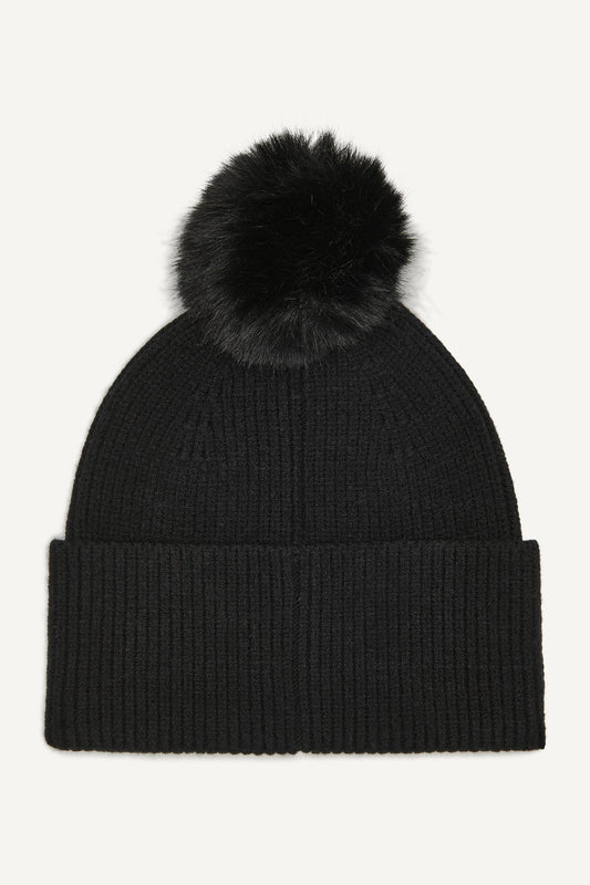 DISCO DKNY FAUX FUR POM HAT