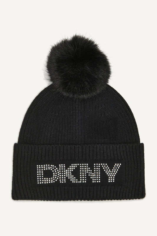 DISCO DKNY FAUX FUR POM HAT