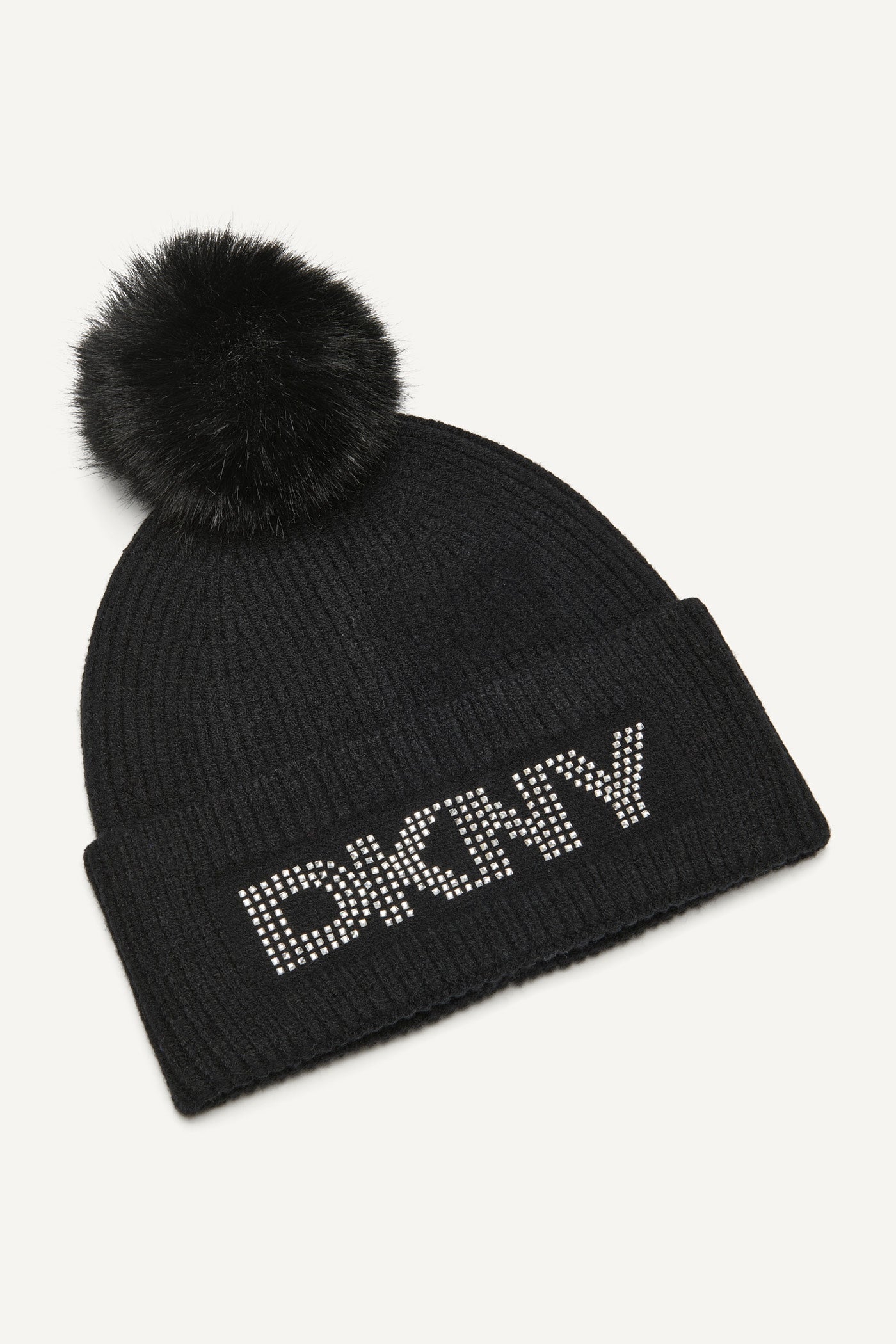 DISCO DKNY FAUX FUR POM HAT