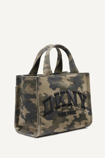 HADLEE SMALL LOGO-EMBROIDERED CAMO TOTE