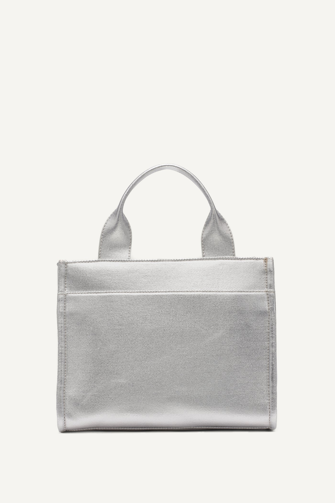 HADLEE SMALL METALLIC LOGO-EMBOSSED TOTE