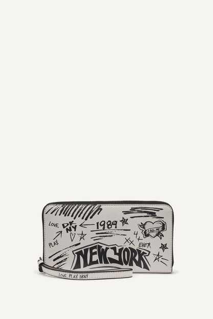 BRYAR LARGE ZIP AROUND WALLET WITH WRISTLET
