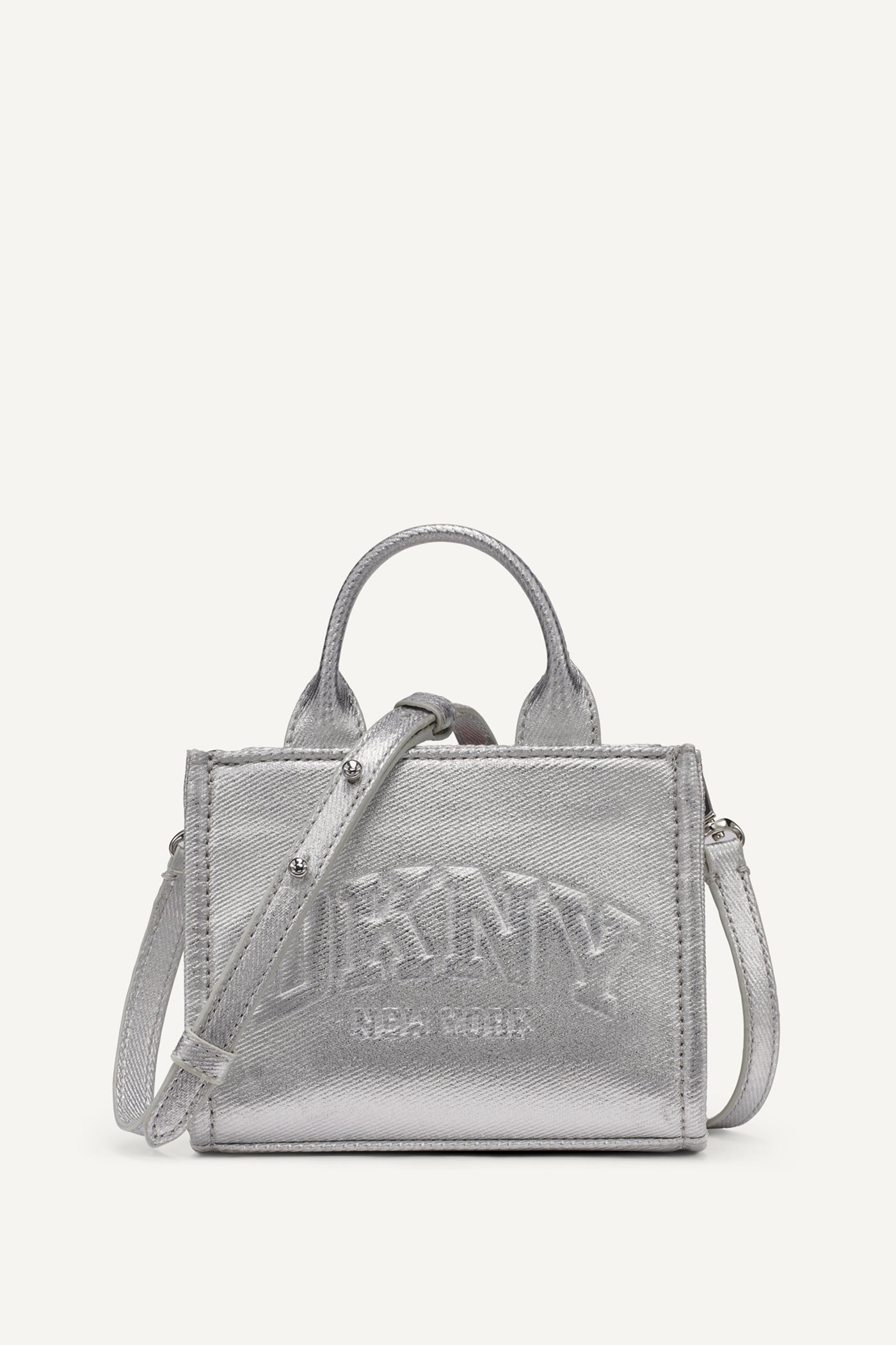 HADLEE METALLIC LOGO-EMBOSSED MINI CROSSBODY