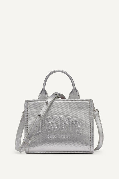 HADLEE METALLIC LOGO-EMBOSSED MINI CROSSBODY