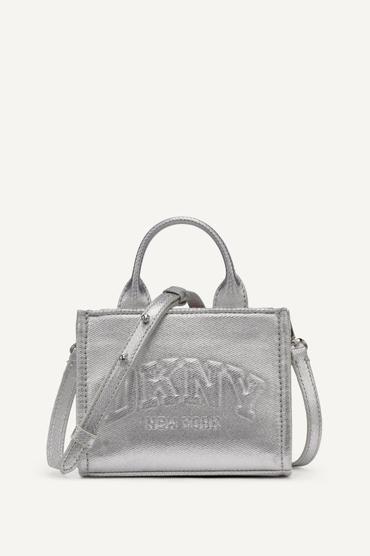 HADLEE METALLIC LOGO-EMBOSSED MINI CROSSBODY
