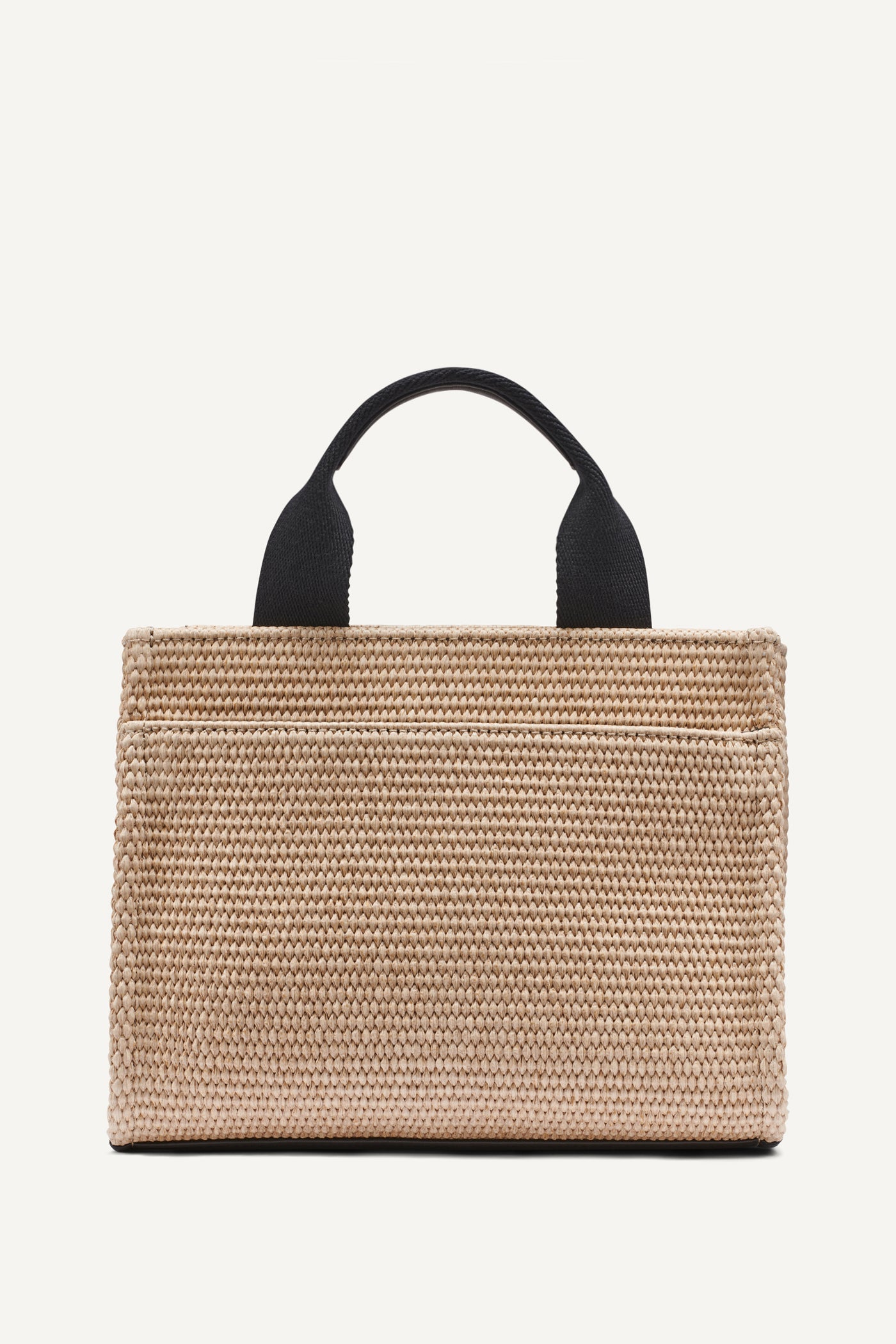 HADLEE SMALL STRAW LOGO TOTE