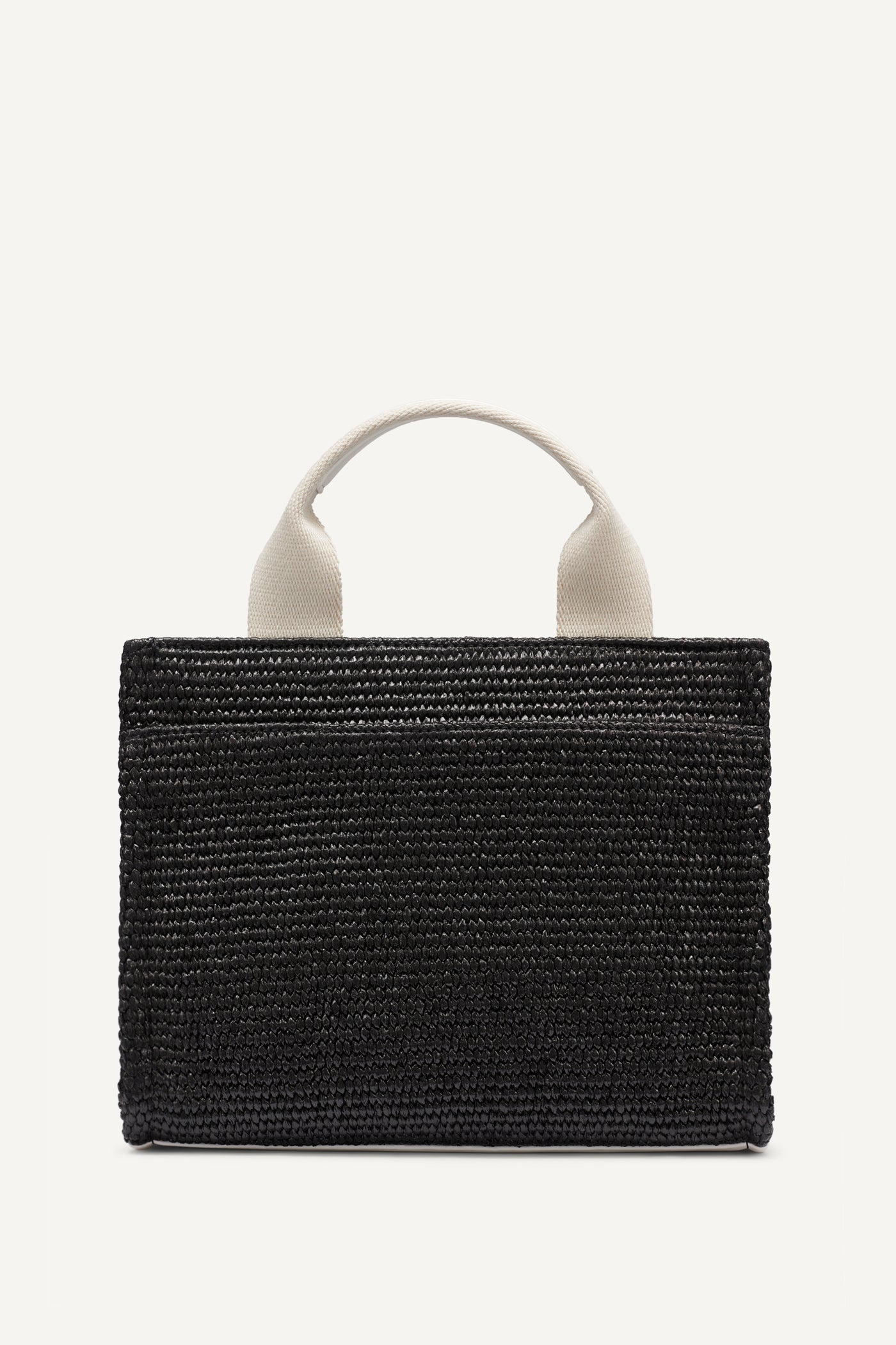 HADLEE SMALL STRAW LOGO TOTE
