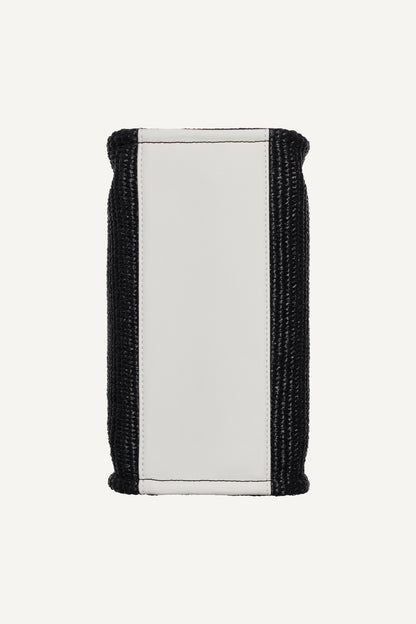 HADLEE SMALL STRAW LOGO TOTE