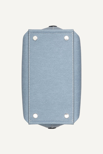 NICOLE DENIM LOGO BUCKET BAG