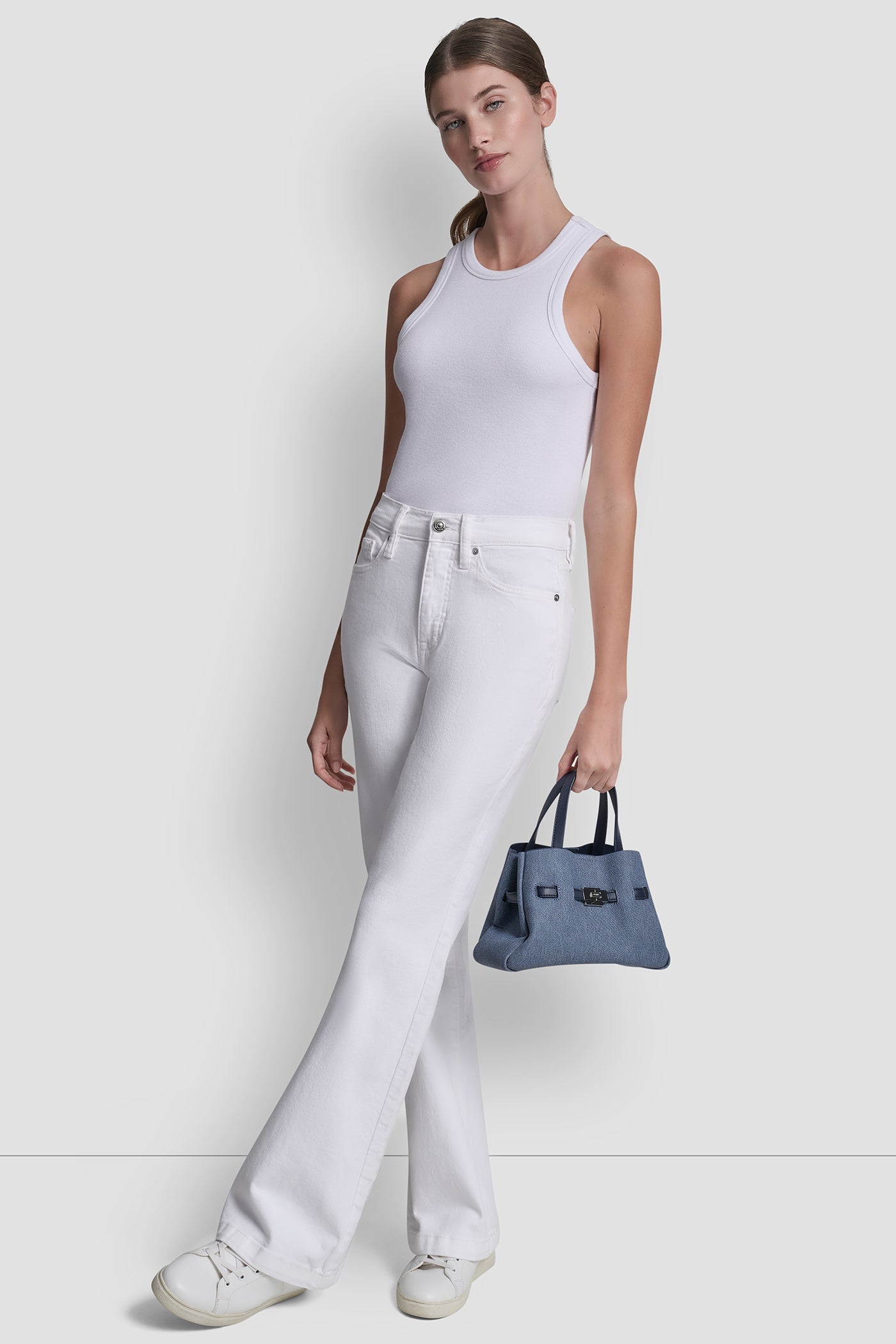 BRYAR DENIM SMALL SATCHEL