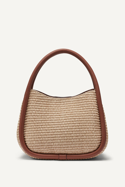 CAPRI WOVEN HOBO CROSSBODY BAG