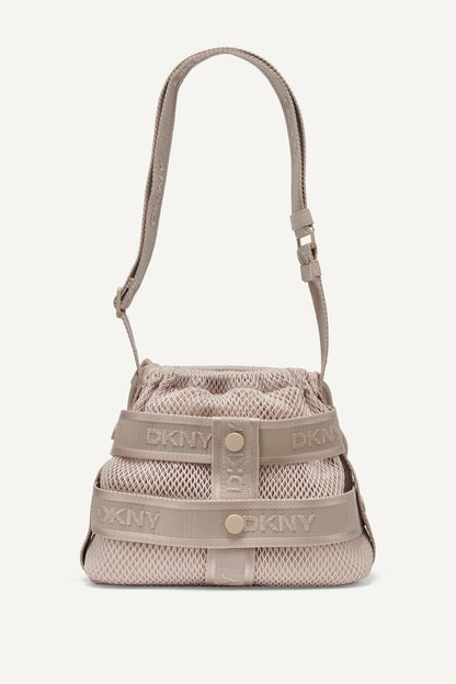 CHAYA MESH LOGO CROSSBODY BAG