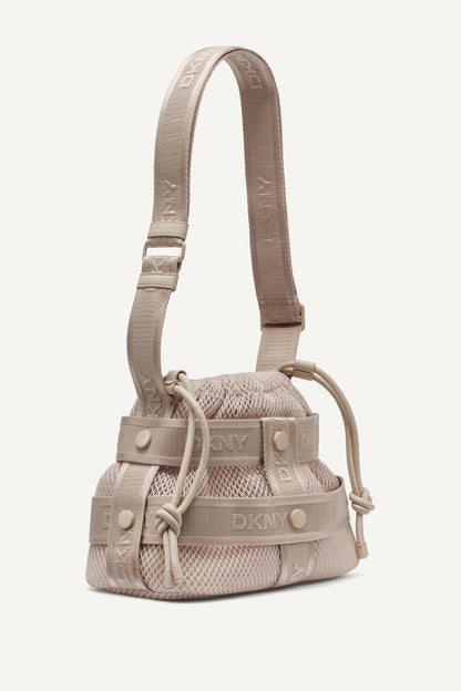 CHAYA MESH LOGO CROSSBODY BAG