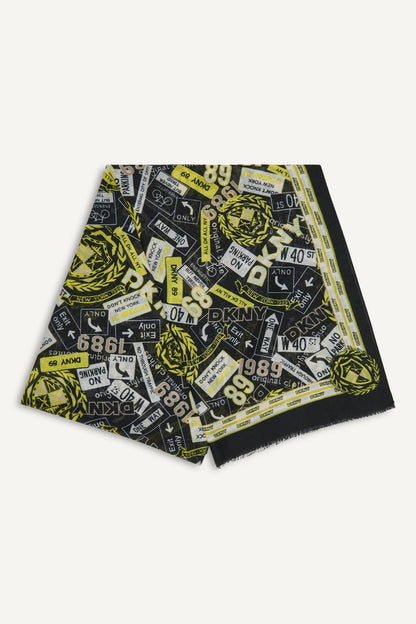 1989 CITY SIGNS PRINT SCARF