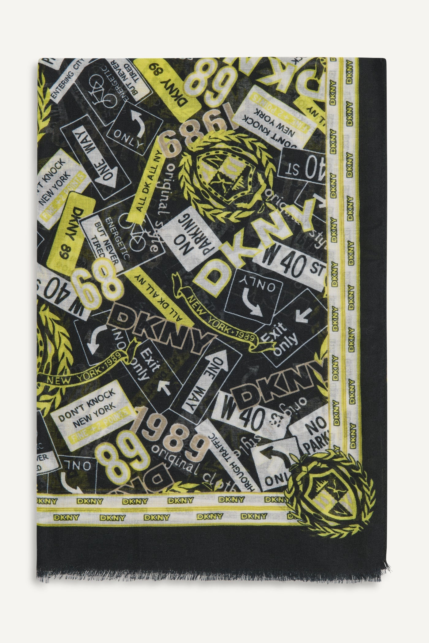 1989 CITY SIGNS PRINT SCARF