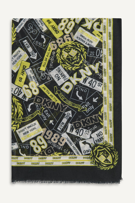 1989 CITY SIGNS PRINT SCARF