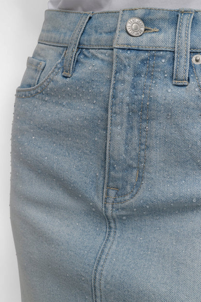 MINI SKIRT WITH RHINESTONE EMBELLISHMENT